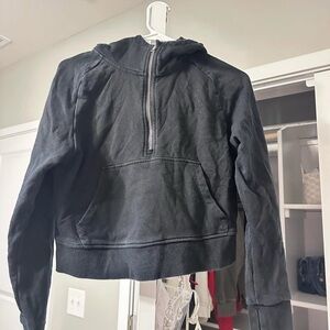 Black Cropped Hoodie
